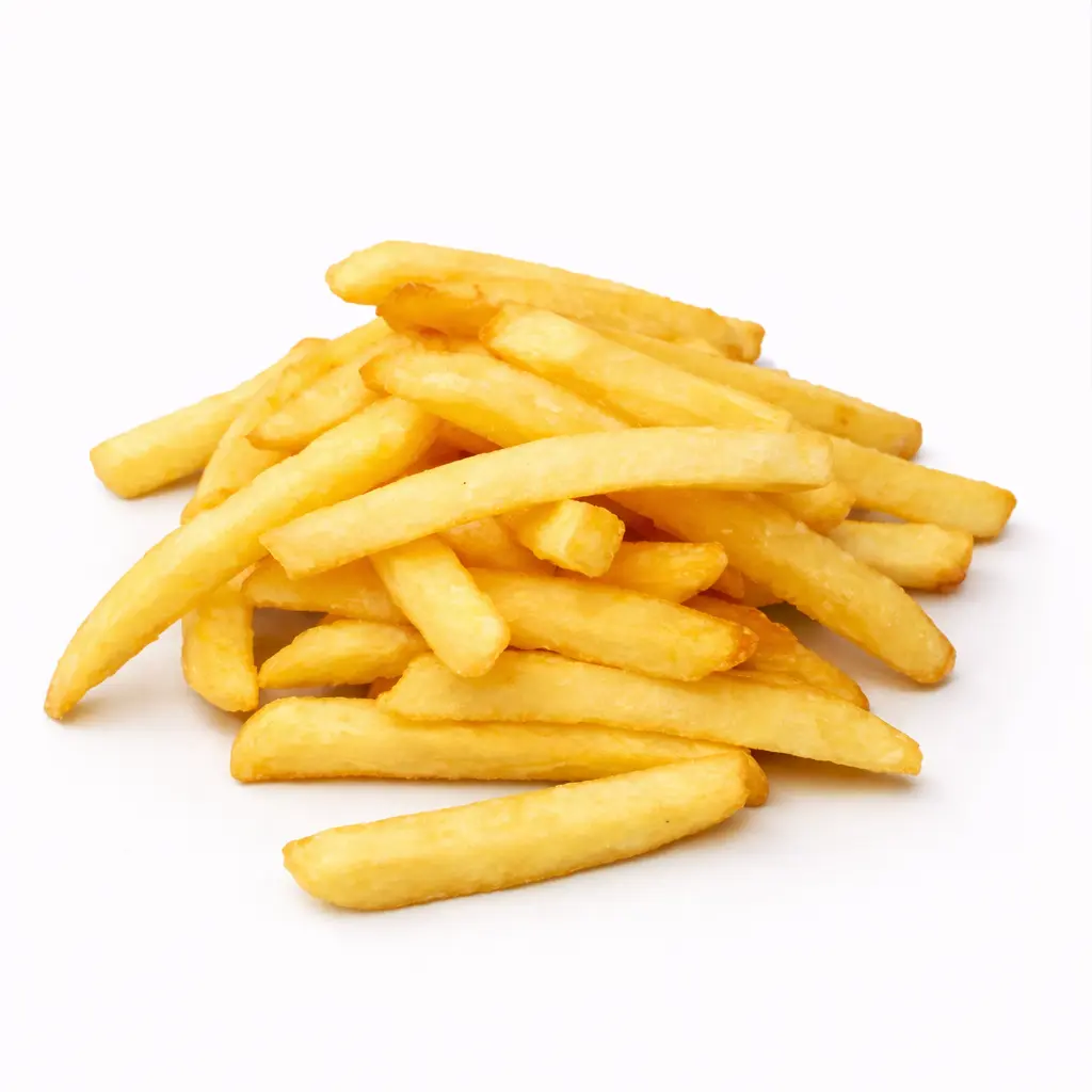 Deep-fried potato strips with light salt seasoning